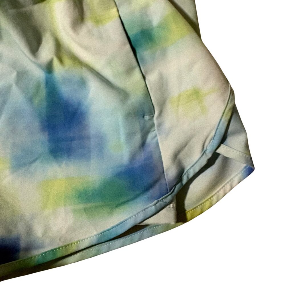 Avia Blue Green Tie Dye Running Shorts Small Lined Athletic - Picture 5 of 9